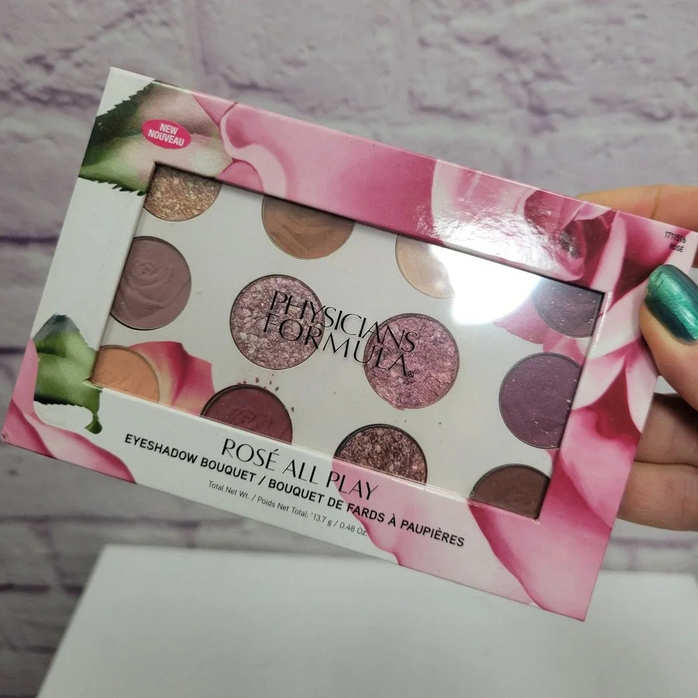 NEW No Box‎ Physicians Formula Rosé All Play Eyeshadow Palette Bouquet 12 Shade